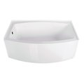 Aqua Eden Alcove Bathtubs, 60 L, 35 W, White, Acrylic VTDR603022L